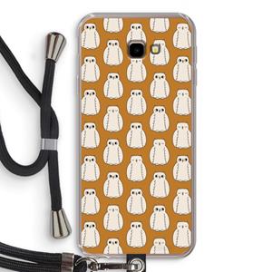 CaseCompany Uilen: Samsung Galaxy J4 Plus Transparant Hoesje met koord