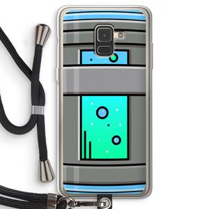 CaseCompany Chug Bottle: Samsung Galaxy A8 (2018) Transparant Hoesje met koord