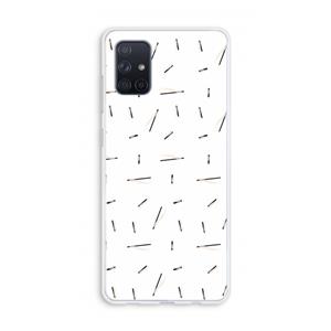 CaseCompany Hipster stripes: Galaxy A71 Transparant Hoesje