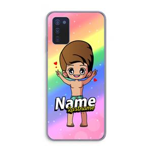 CaseCompany Chibi Maker man: Samsung Galaxy A03s Transparant Hoesje
