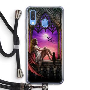CaseCompany Kinderen van de nacht: Samsung Galaxy A40 Transparant Hoesje met koord