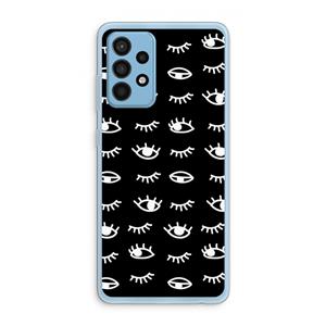 CaseCompany Eye pattern #3: Samsung Galaxy A52 Transparant Hoesje