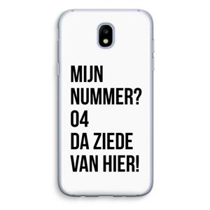 CaseCompany Da ziede van hier: Samsung Galaxy J5 (2017) Transparant Hoesje