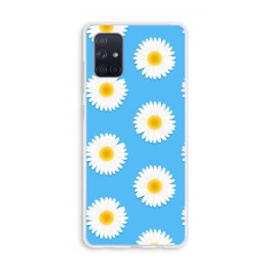 CaseCompany Margrietjes: Galaxy A71 Transparant Hoesje