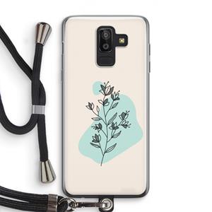 CaseCompany Violets are blue: Samsung Galaxy J8 (2018) Transparant Hoesje met koord