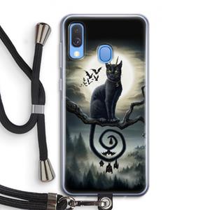 CaseCompany Moonlight Companions: Samsung Galaxy A40 Transparant Hoesje met koord