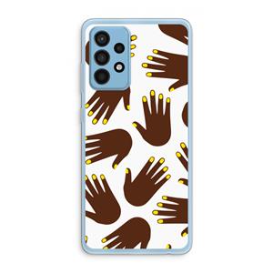 CaseCompany Hands dark: Samsung Galaxy A52 Transparant Hoesje