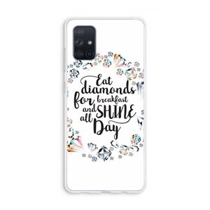 CaseCompany Diamonds: Galaxy A71 Transparant Hoesje