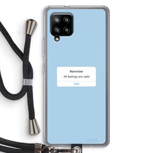 CaseCompany Reminder: Samsung Galaxy A42 5G Transparant Hoesje met koord