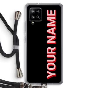 CaseCompany Namecase: Samsung Galaxy A42 5G Transparant Hoesje met koord
