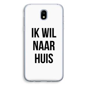 CaseCompany Ik wil naar huis: Samsung Galaxy J5 (2017) Transparant Hoesje