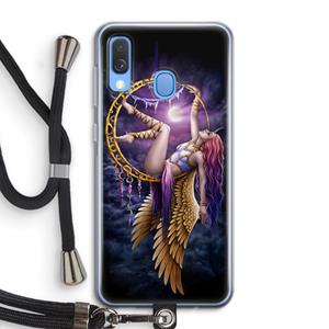 CaseCompany Aerial Angel: Samsung Galaxy A40 Transparant Hoesje met koord