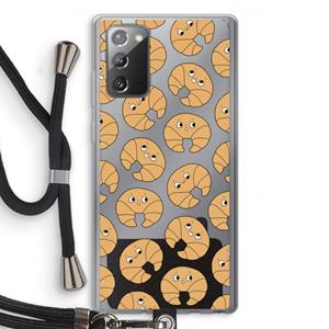 CaseCompany Croissant: Samsung Galaxy Note 20 / Note 20 5G Transparant Hoesje met koord