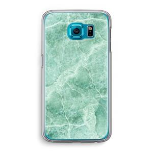 CaseCompany Groen marmer: Samsung Galaxy S6 Transparant Hoesje