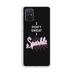 CaseCompany Sparkle quote: Galaxy A71 Transparant Hoesje