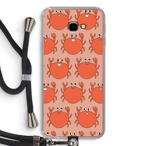 CaseCompany Krab: Samsung Galaxy J4 Plus Transparant Hoesje met koord