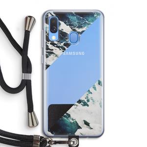 CaseCompany Golven: Samsung Galaxy A40 Transparant Hoesje met koord