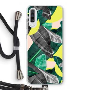 CaseCompany Fantasie jungle: Samsung Galaxy A70 Transparant Hoesje met koord