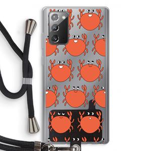 CaseCompany Krab: Samsung Galaxy Note 20 / Note 20 5G Transparant Hoesje met koord