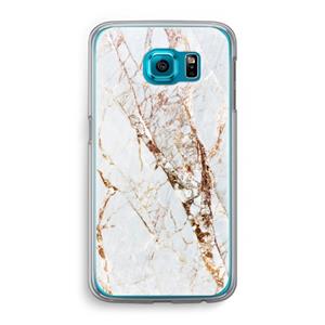CaseCompany Goud marmer: Samsung Galaxy S6 Transparant Hoesje