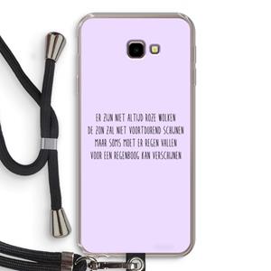 CaseCompany Regenboog: Samsung Galaxy J4 Plus Transparant Hoesje met koord