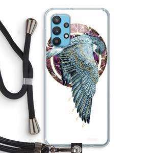 CaseCompany Golden Falcon: Samsung Galaxy A32 4G Transparant Hoesje met koord