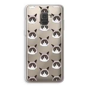 CaseCompany It's a Purrr Case: Samsung Galaxy A8 (2018) Transparant Hoesje