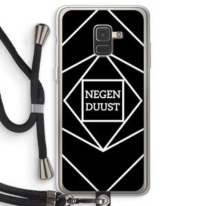 CaseCompany Negenduust geometrisch: Samsung Galaxy A8 (2018) Transparant Hoesje met koord