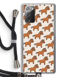 CaseCompany Pony: Samsung Galaxy Note 20 / Note 20 5G Transparant Hoesje met koord