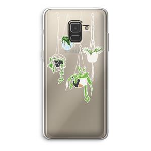 CaseCompany Hang In There: Samsung Galaxy A8 (2018) Transparant Hoesje