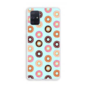 CaseCompany Donuts: Galaxy A71 Transparant Hoesje