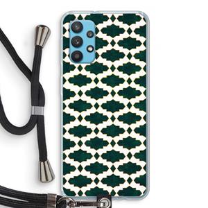 CaseCompany Moroccan tiles: Samsung Galaxy A32 4G Transparant Hoesje met koord
