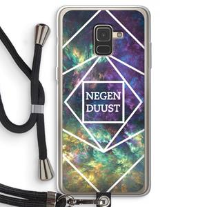 CaseCompany Negenduust ruimte: Samsung Galaxy A8 (2018) Transparant Hoesje met koord