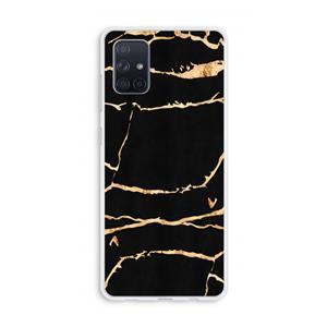 CaseCompany Gouden marmer: Galaxy A71 Transparant Hoesje