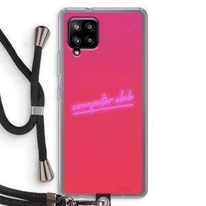 CaseCompany Vice Glow: Samsung Galaxy A42 5G Transparant Hoesje met koord