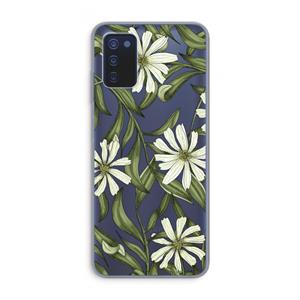 CaseCompany Wit bloemenpatroon: Samsung Galaxy A03s Transparant Hoesje