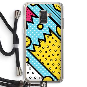 CaseCompany Pop Art #1: Samsung Galaxy A8 (2018) Transparant Hoesje met koord