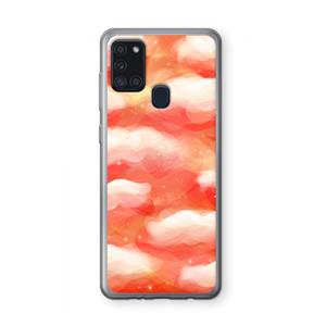 CaseCompany Lichte Wolken: Samsung Galaxy A21s Transparant Hoesje