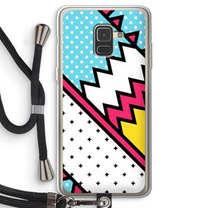 CaseCompany Pop Art #2: Samsung Galaxy A8 (2018) Transparant Hoesje met koord