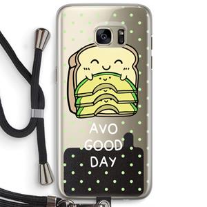CaseCompany Avo Good Day: Samsung Galaxy S7 Edge Transparant Hoesje met koord