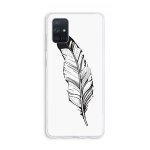 CaseCompany Pluim: Galaxy A71 Transparant Hoesje