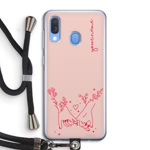 CaseCompany Best Friends: Samsung Galaxy A40 Transparant Hoesje met koord