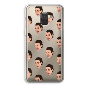 CaseCompany Ugly Cry Call: Samsung Galaxy A8 (2018) Transparant Hoesje