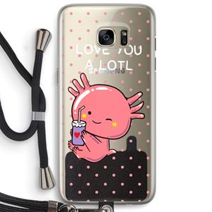 CaseCompany Love You A Lotl: Samsung Galaxy S7 Edge Transparant Hoesje met koord