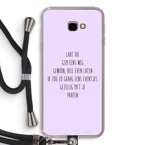 CaseCompany GSM: Samsung Galaxy J4 Plus Transparant Hoesje met koord
