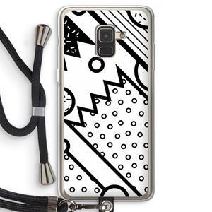 CaseCompany Pop Art #4: Samsung Galaxy A8 (2018) Transparant Hoesje met koord