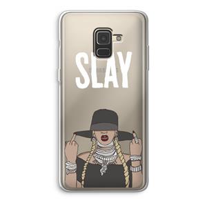 CaseCompany Slay All Day: Samsung Galaxy A8 (2018) Transparant Hoesje
