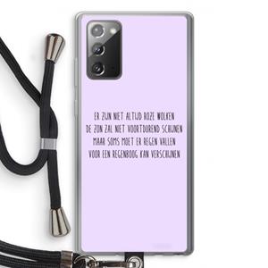 CaseCompany Regenboog: Samsung Galaxy Note 20 / Note 20 5G Transparant Hoesje met koord