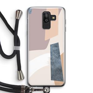 CaseCompany Luca: Samsung Galaxy J8 (2018) Transparant Hoesje met koord