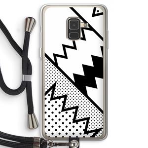 CaseCompany Pop Art #5: Samsung Galaxy A8 (2018) Transparant Hoesje met koord
